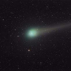 Comet Lulin and Distant Galaxies