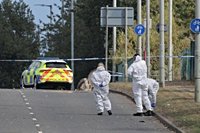Pictures as police probe scene where man and boy died in crash