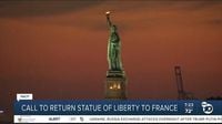 French politician requesting the US return the Statue of Liberty to France?