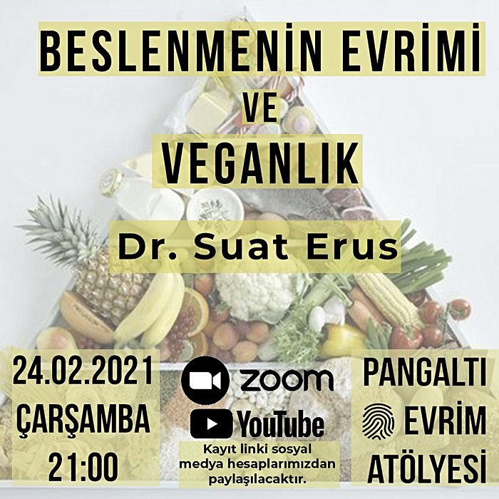 Beslenmenin Evrimi ve Veganlık - Dr. Suat Erus - 23 Şubat 21.00