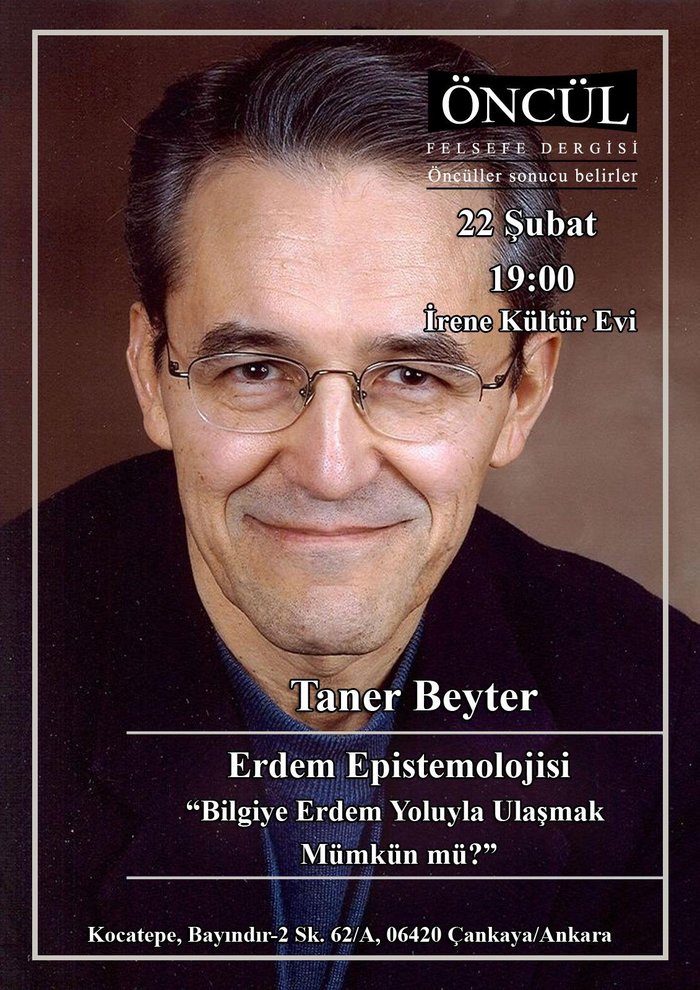 Taner Beyter - Erdem Epistemolojisi