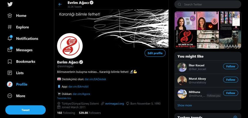 Evrim Ağacı Twitter