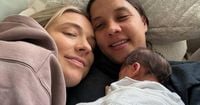 'Our little man is here': Sam Kerr welcomes first child with Kristie Mewis