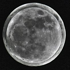 Süper Dolunay Üzerinde Mikro Ay