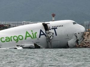 Emirates Cargo Plane Crashes Into Sea At Hong Kong