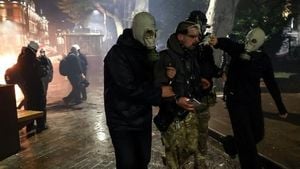 Georgian Police Clash With Protesters During Tbilisi Election