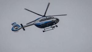 Police Helicopters Deployed Across Germany On Christmas