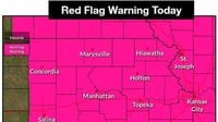 Kansas sees red flag warning issued Monday and winter storm watch for Wednesday