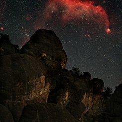 Seagull Nebula over Pinnacles' Peak 