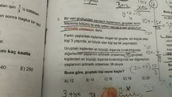 Buna göre, gruptaki kişi sayısı kaçtır?