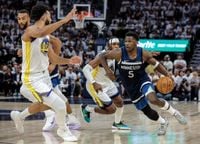 Timberwolves beat Curry-less Warriors 117-93 in Game 2 to even series