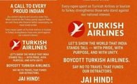 Boycott Call On Turkish Airlines And Travel