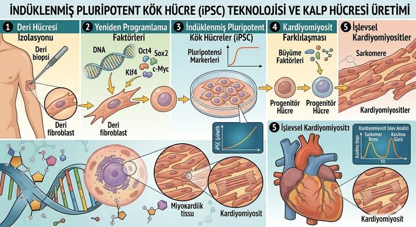 kök hücreden kalp hücresi üretimi