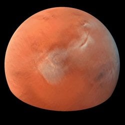 Mars’ta Tharsis Üzerinde Bulutlar