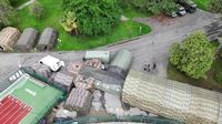 Biella e l'Adunata: lo stadio visto dal drone con l'accampamento della Brigata  alpina Taurinense