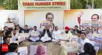 J&K: Congress starts hunger strikes for statehood, allies missing | India News - Times of India