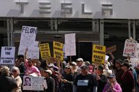 Trump: Protest against Tesla is paid for by the left