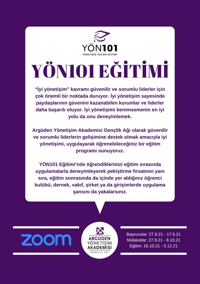 Yönetişim Gençlik Ağı - YÖN101 Eğitimi