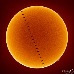  The Space Station Crosses a Spotless Sun 