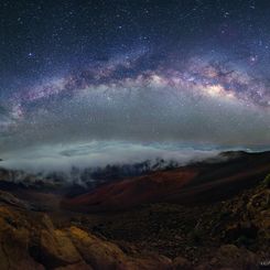  Clouds and Crosses over Haleakala 