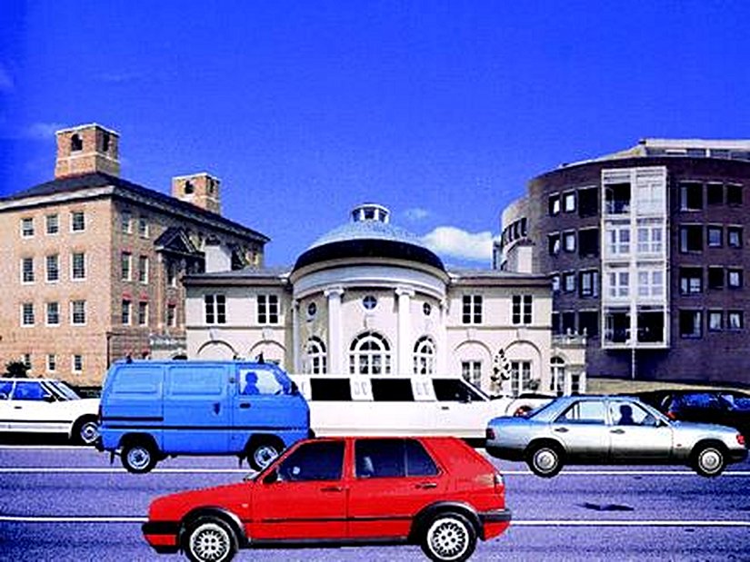 Görsel 8. Değişim körlüğü araştırmasında kullanılan “Amerikan” şehrinin hareketli görüntüsünden bir kare.