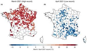 France Faces Sudden Snowfall And Plummeting Temperatures