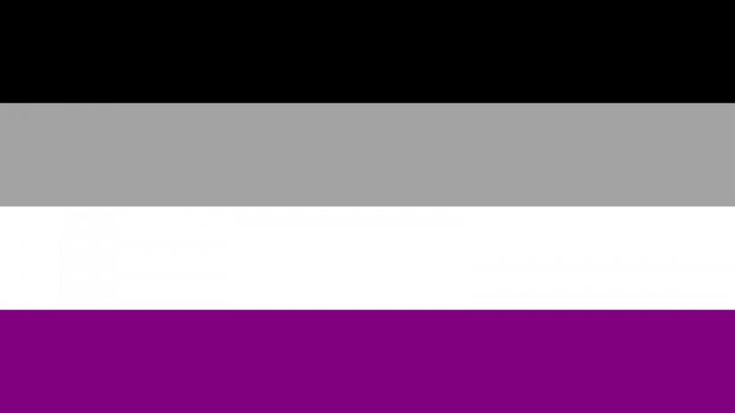 Yaygın olarak kabul gören "aseksüellik gurur bayrağı".