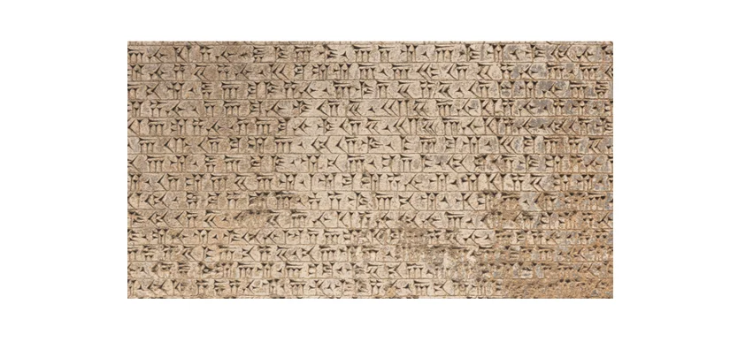 Üzerinde matematik sembolleri bulunan Babil kil tableti