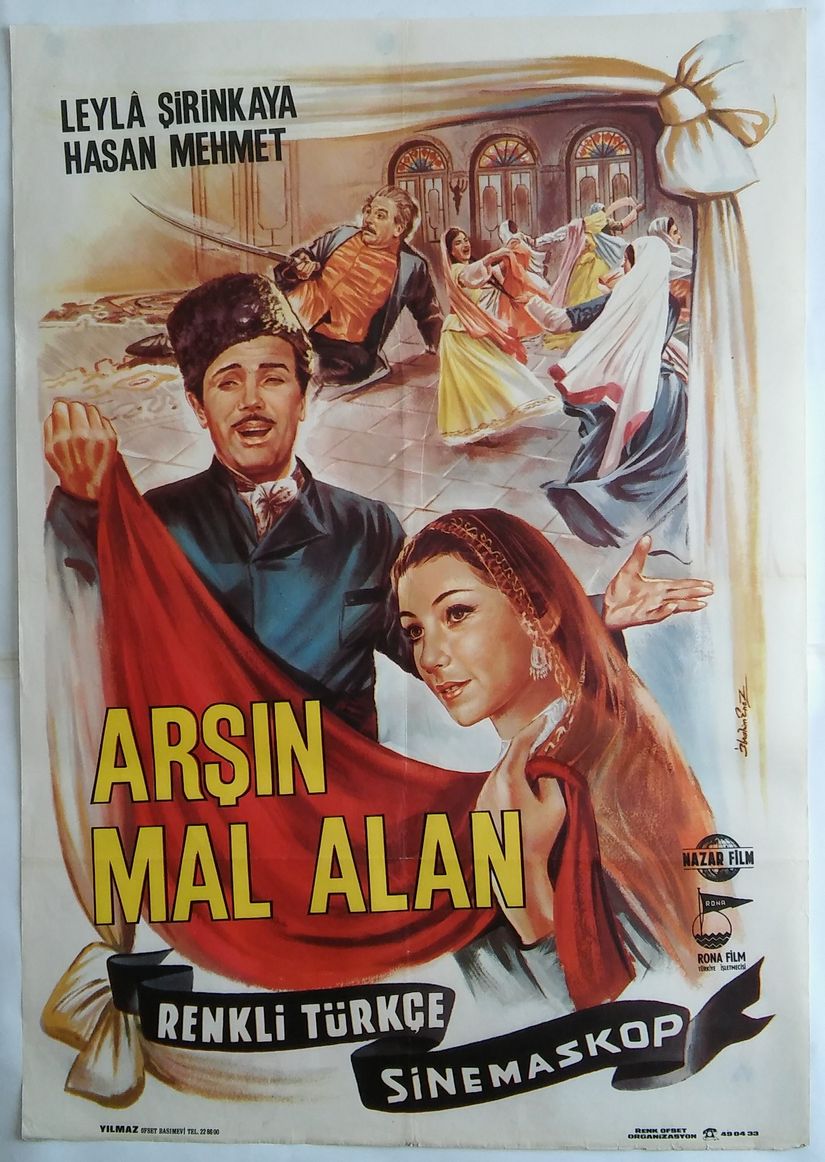 (Arşın Mal Alan operetinin afişi.)