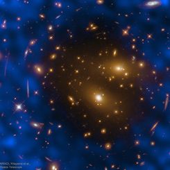  Galaxy Cluster Gas Creates Hole in Microwave Background 