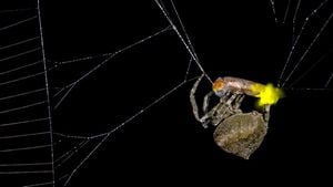 Spiders Use Fireflies To Lure Their Next Meal