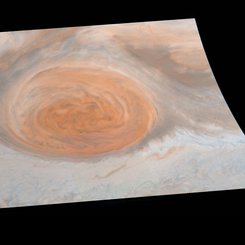 Galileo Zooms in on Jupiter's Red Spot