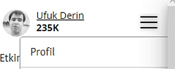 Soru&Cevap platformunun sağ üst kısmında bulunan isminize tıklayıp profilinize gidin.