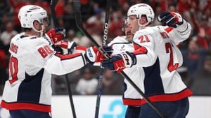 Protas Nets First Career Hat Trick Sparks Capitals Win Over Ducks