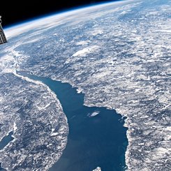 Manicouagan Impact Crater from Space