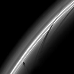 Prometheus Creating Saturn Ring Streamers