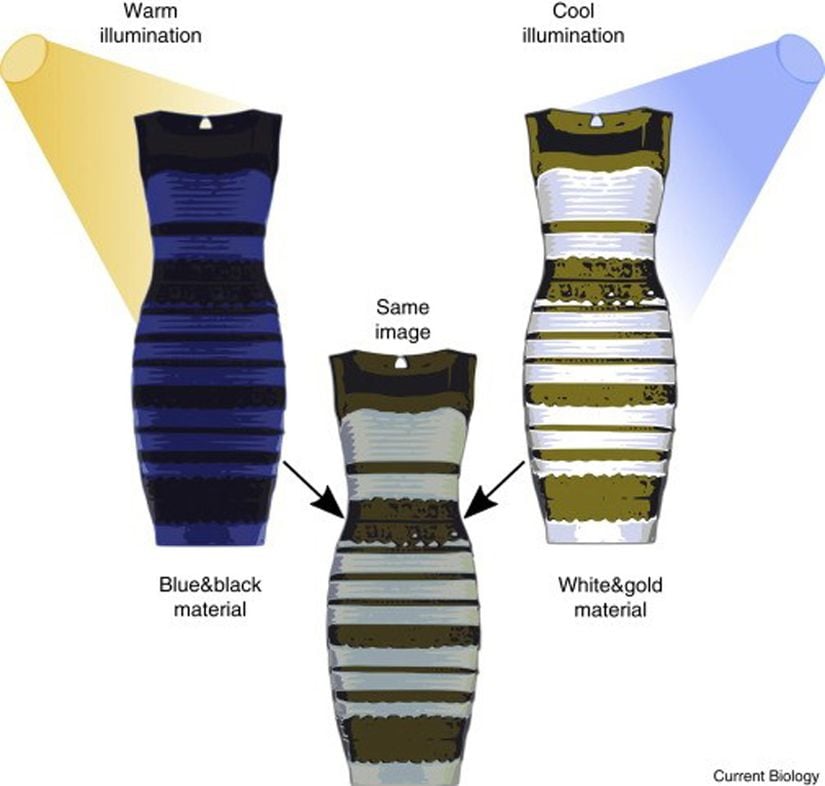 Farklı Işık Kaynakları ile Yorumlanan, Tartışmalı Elbise