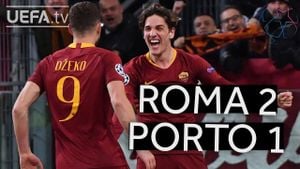 Roma Edges Porto 3-2 To Reach Europa League Round Of 16