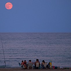  Alicante Beach Moonrise 