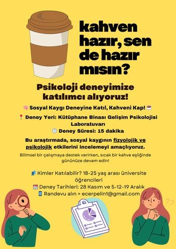 Psikoloji Deneyimize Katılımcı Alıyoruz!