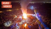 Großbrand: Feuer von 15 Meter hohem Schrottberg in Essen unter Kontrolle