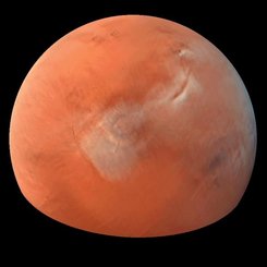 Mars’ta Tharsis Üzerinde Bulutlar