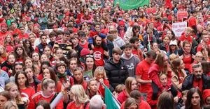 Thousands March In Dublin Demanding Irish Language Action