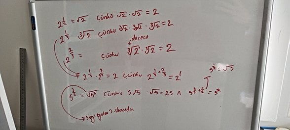 şu üstünde derece yazan kökün içindeki 2^2 bu arada tam çıkmamış