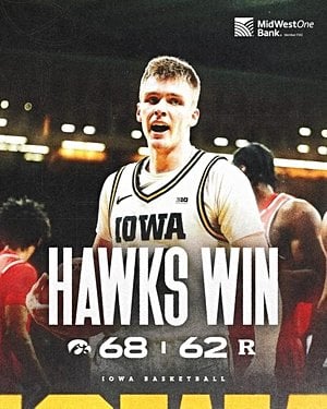 Iowa Survives Rutgers Scare With Gritty Home Win