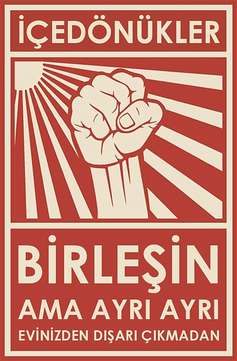 Bir "Dünya İçe Dönük Günü" afişi