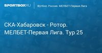 СКА-Хабаровск - Ротор. МЕЛБЕТ-Первая Лига. Тур 25