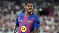 Marcus Rashford spotted in Barcelona shirt for the first time
