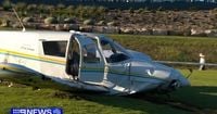 Watch: Light plane crash lands on suburban Sydney golf course