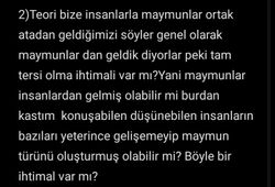 İnsan maymundan değilde maymunlar insanlardan gelmiş olabilir mi?